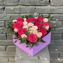 Цветочная композиция из Розы в коробке в Мишкинской