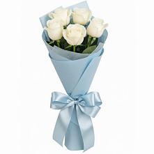 Букет 5 Белых роз Проуд #REPLACE_PRED# Мишкинской