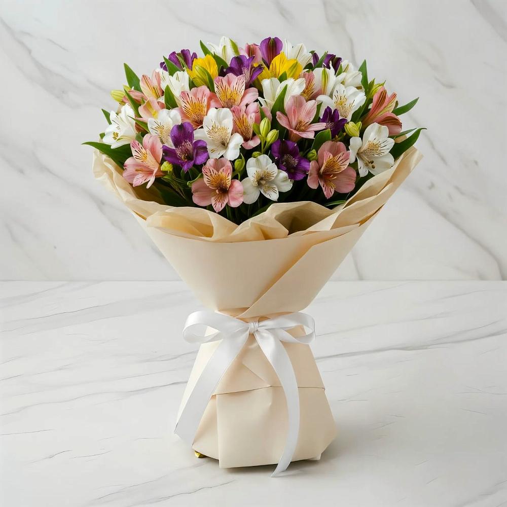 Букет цветов из: Альстромерии в Мишкинской