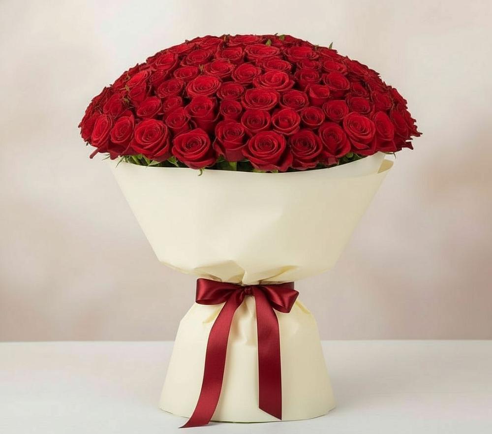 Букет 101 Красная роза Милано в Мишкинской