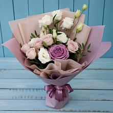 Букет цветов из:  Розы и Лизиантусы в Мишкинской