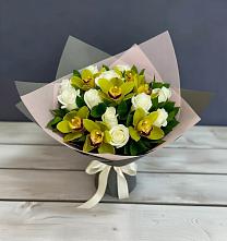 Букет цветов из:  Орхидеи и Розы в Мишкинской