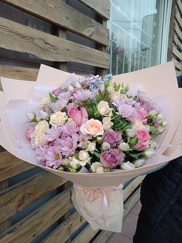 Букет цветов из: Розы и Хризантемы в Мишкинской