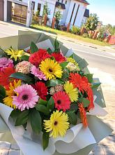 Букет цветов из:  Герберы #REPLACE_PRED# Мишкинской