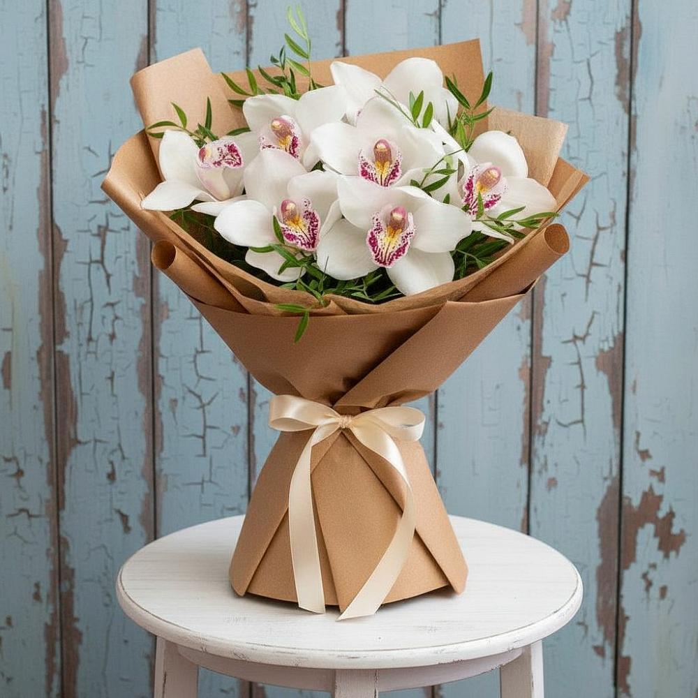 Букет цветов из: Орхидеи и Розы в Мишкинской