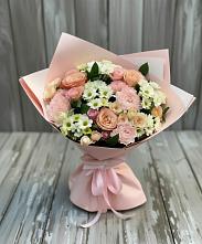 Букет цветов из:  Гвоздики, Розы и Хризантемы в Мишкинской