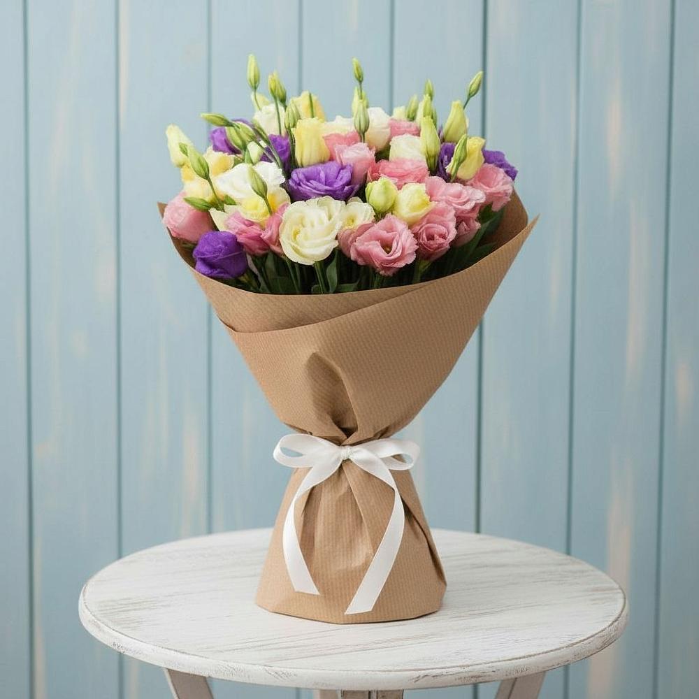 Букет цветов из: Лизиантусы в Мишкинской