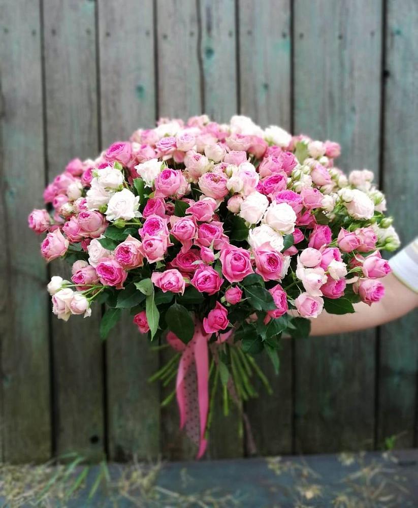 Букет Розовые кустовые розы Натали и Лав Лидия в Мишкинской