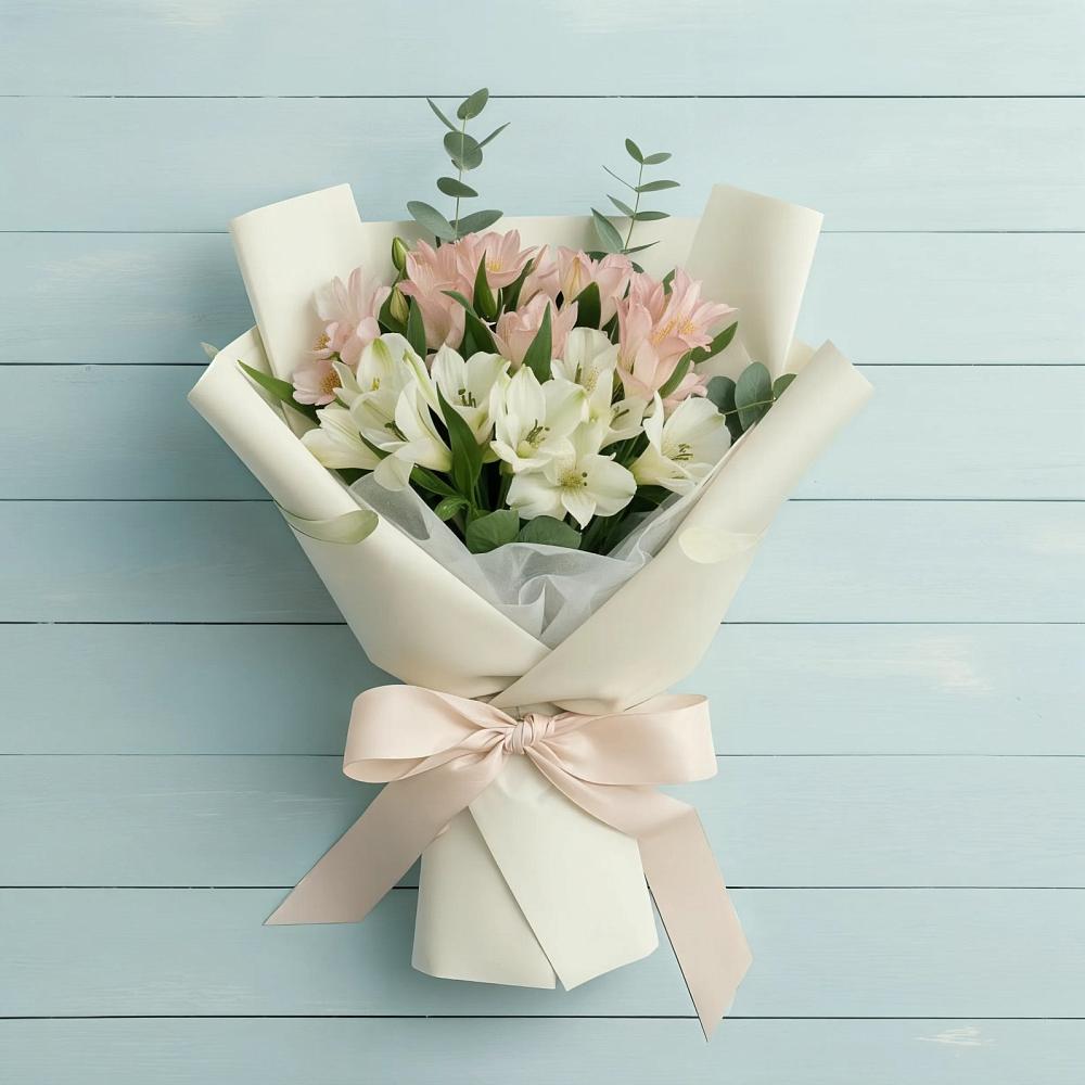 Букет цветов из: Альстромерии в Мишкинской