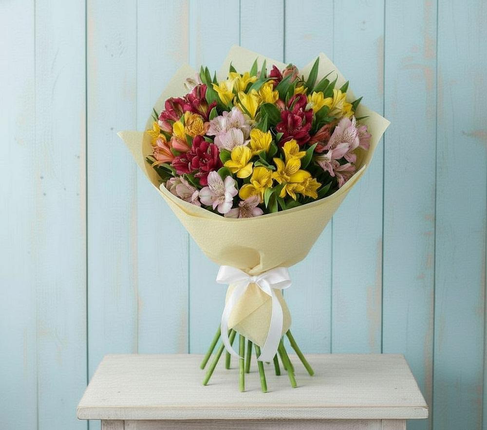 Букет цветов из: Альстромерии в Мишкинской