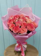 Букет 15 Розовых роз Равель в Мишкинской