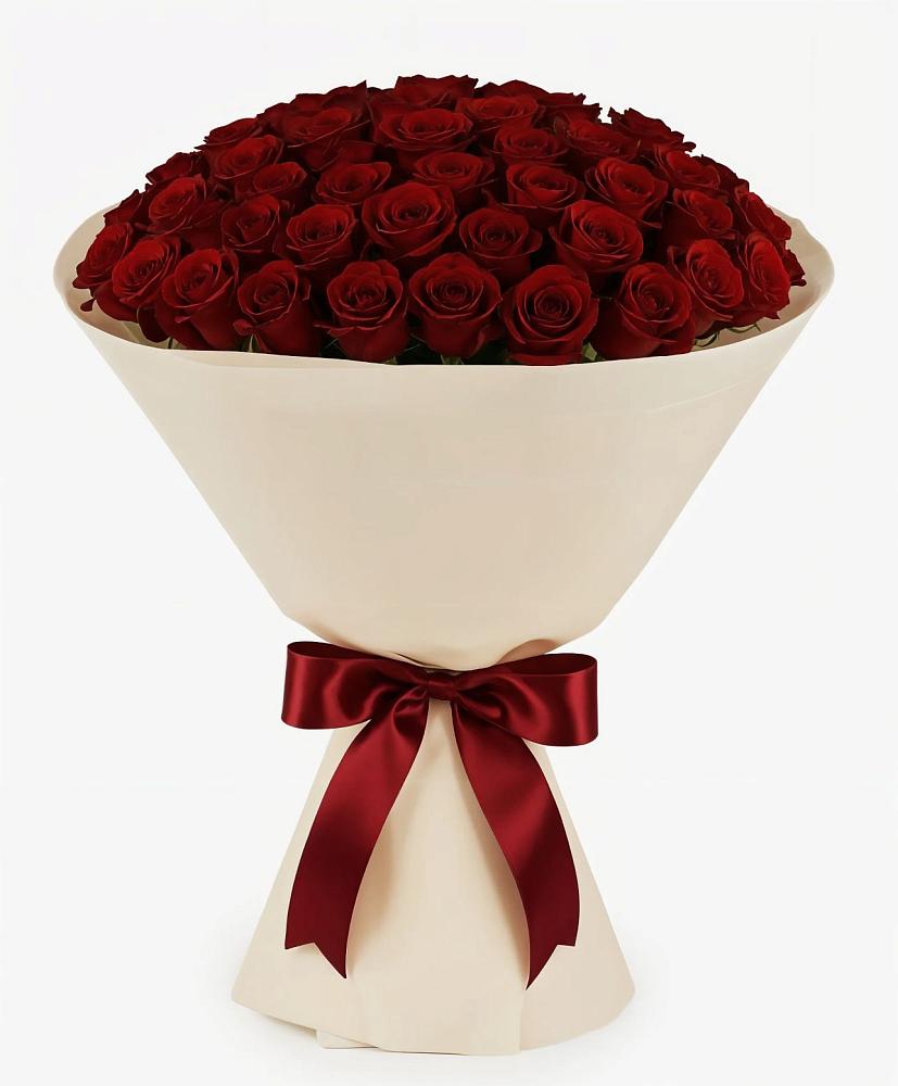 Букет 101 Бордовая роза Блэк Бакарра в Мишкинской