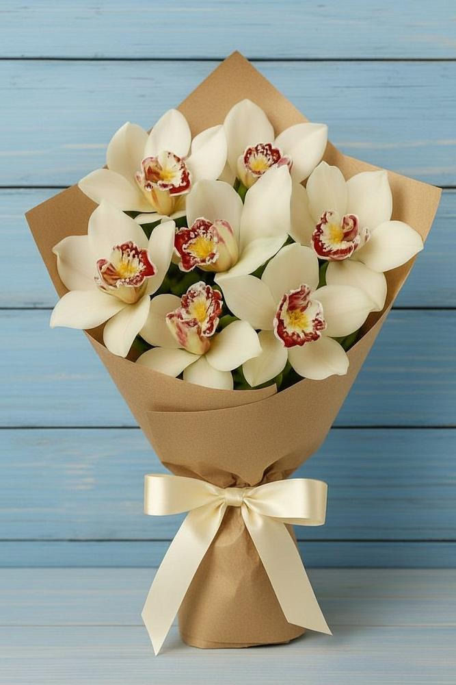 Букет цветов из: Орхидеи и Розы в Мишкинской