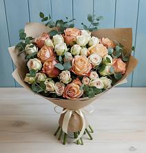 Букет цветов из:  Альстромерии и Розы в Мишкинской