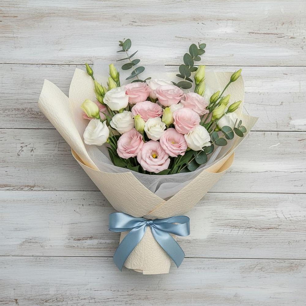 Букет цветов из: Лизиантусы в Мишкинской